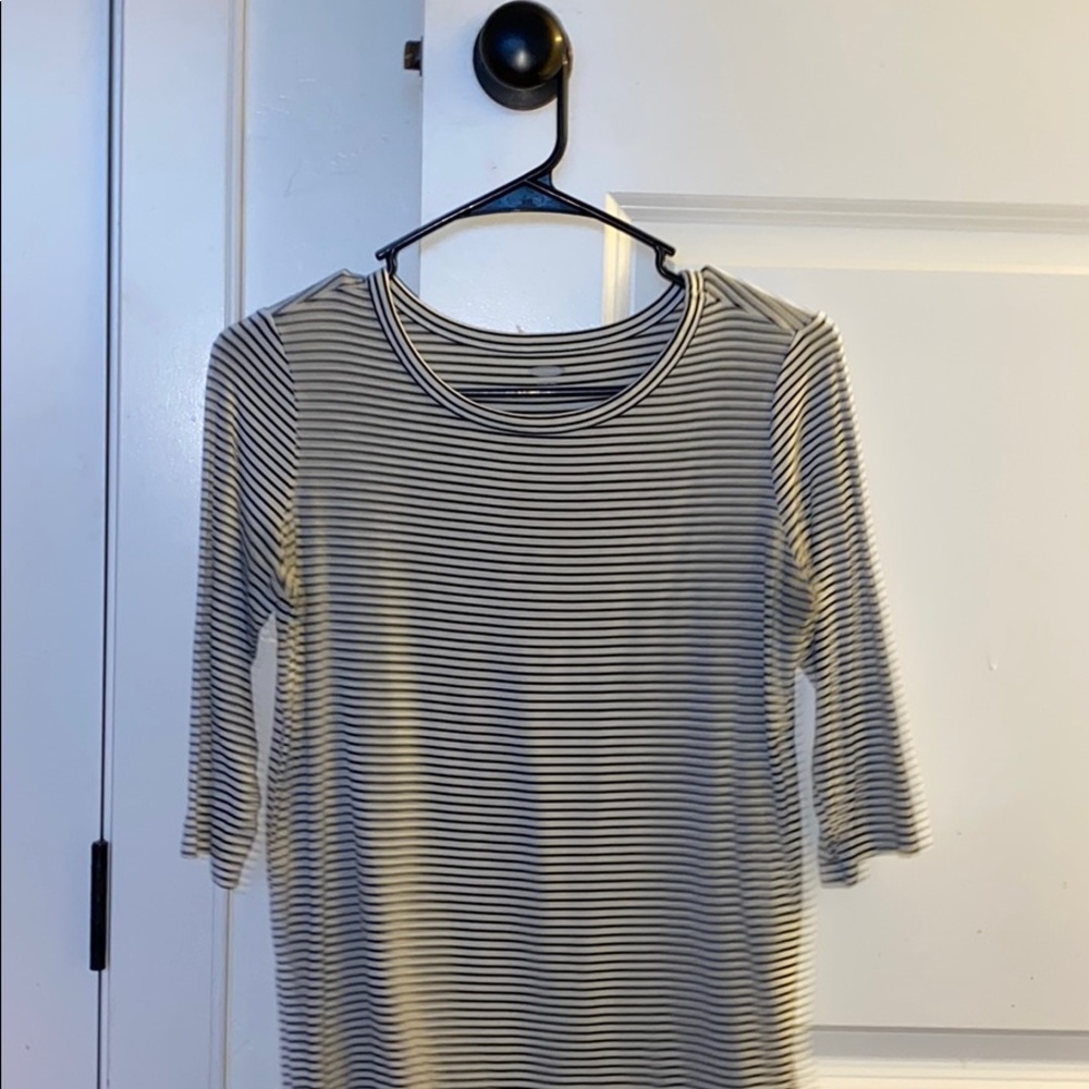 Black and White Mid Tee